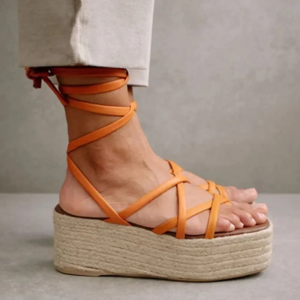 Anthropologie x Alohas Paw Paw Sprits Platform  Sandals size 37